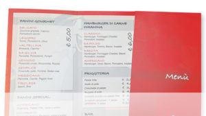 Portfolio. Un menù/listino deve rappresentare il proprio Brand.